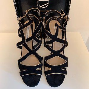 NIB Diane von Furstenberg Black Heels sz 10